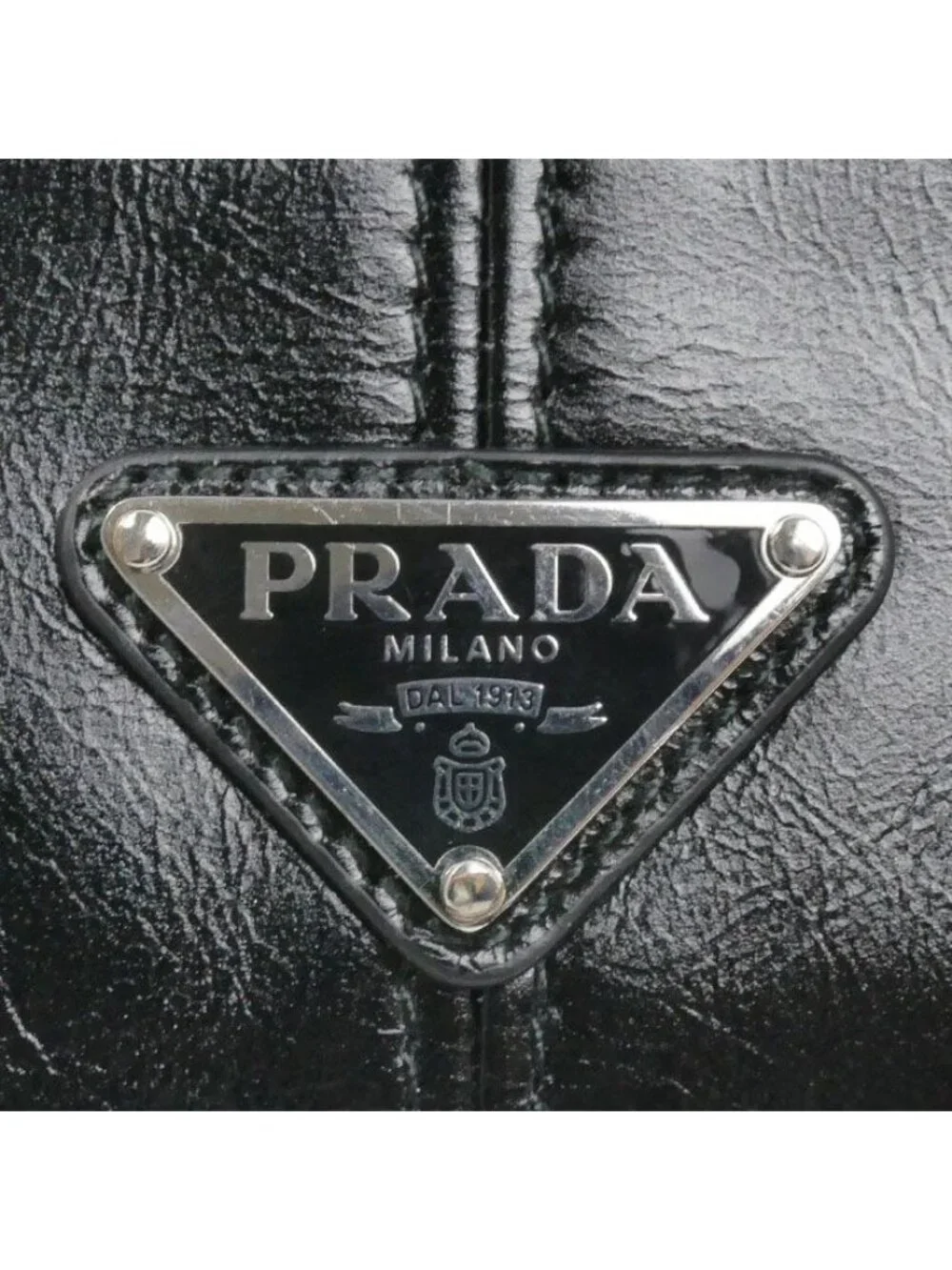 Prada Soft Looks Triangle Logo Card Case Black